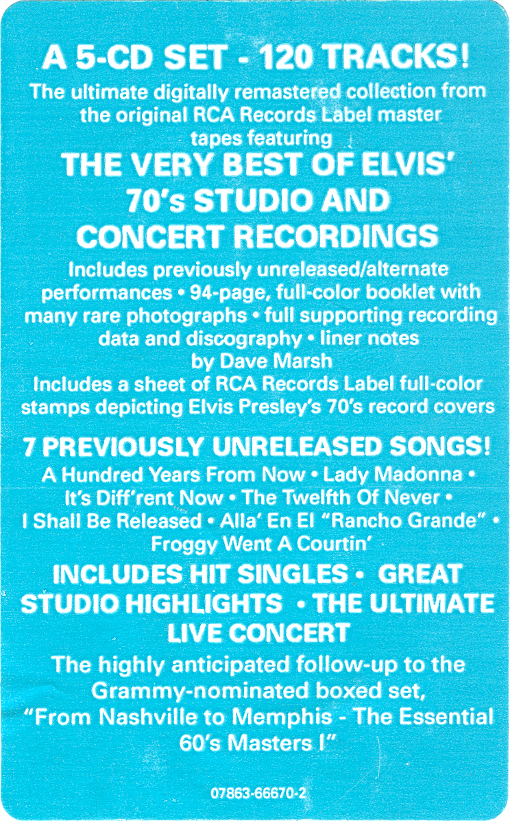 Elvis Presley  The Essential 70s Masters label